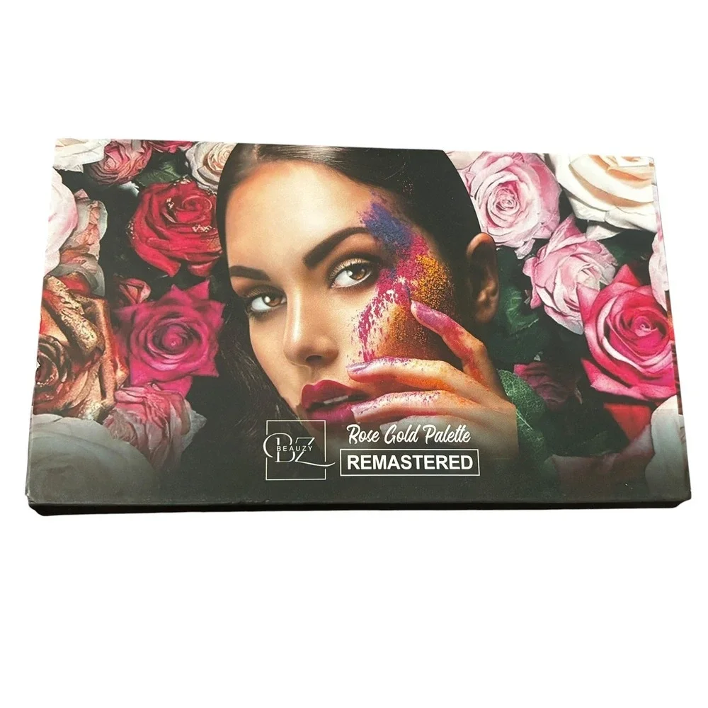 BZ BEAUZY Rose Gold Palette Remastered 18 Color Eyeshadow Matte Shimmer Metallic
